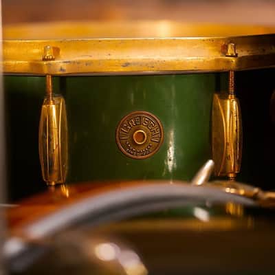 Gretsch 1958 Birdland 4 Piece Rare And Collectable Drum Kit, Cadillac Green With Gold Hardware image 14