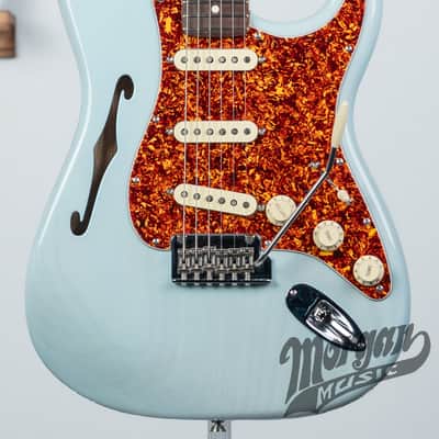 Fender Limited Edition American Professional II Stratocaster Thinline - Daphne Blue image 1