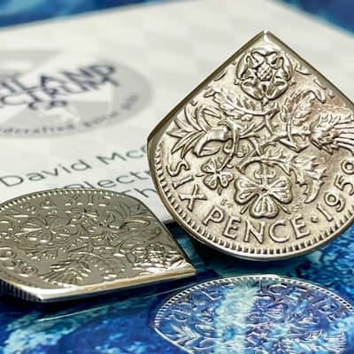 **Special Offer 20% Discount** Two (2) “Brian May Inspired “ Queen Elizabeth Sixpence Coin Guitar Picks. image 2