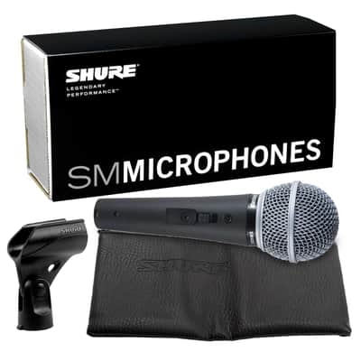 Shure SM48-LC Cardioid Dynamic Vocal Microphone with on/off switch