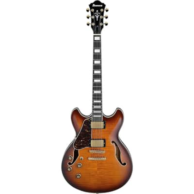 Ibanez Artcore Expressionist AS93FML-VLS 6-String Semi-Hollow Body Electric Guitar with Bound Macassar Ebony Fretboard, Left-Handed, Violin Sunburst image 2