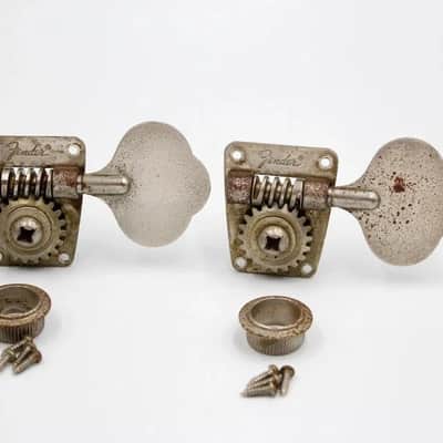 1978 Vintage Fender Musicmaster Bass Tuners ~Nickel~ USA 1960s-1970s image 5