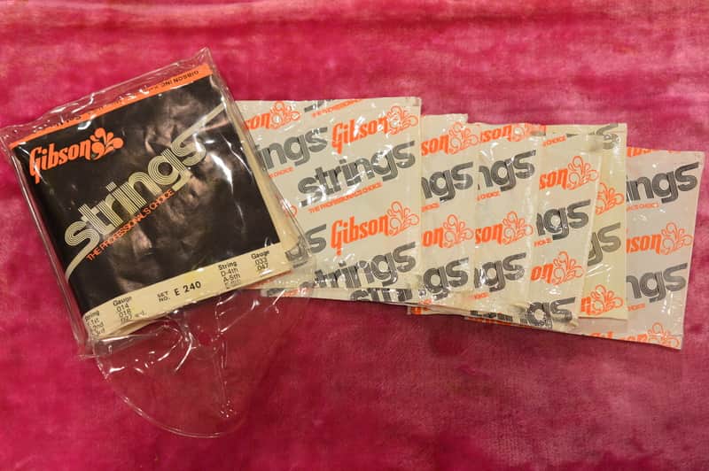 Vintage 1960's Gibson String Pack - UNOPENED NOS - Flatwound .14 - .56 Case Candy Rare! image 1