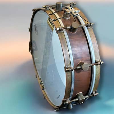 A&F Drum Co. 4x14 Raw Copper Snare - Raw Copper Petina image 6