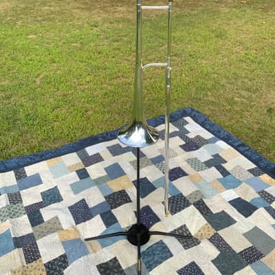 King 2-B Liberty 1960’s Silver Trombone with case image 5