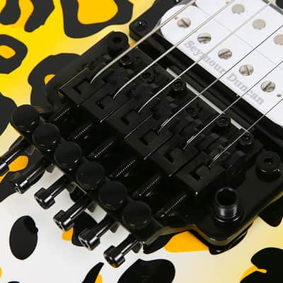 Kramer Pacer Vintage Steel Panther Satchel Signature Guitar Yellow Leopard image 6
