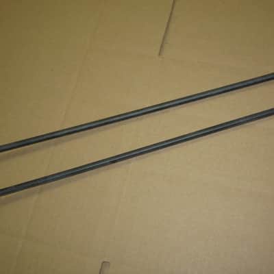 one pair new old stock Gambal GPL(UG13GPLXX) Percussive Keyboard Mallets (for xylophones and glockenspiels), 1 inch Clear (but cloudy) Hard Nylon Ball Heads with Black Synthetic Shafts, with original packaging - from 1990s - early 2000s image 2