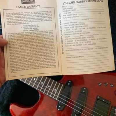 Schecter Genesis 80’s Vintage Super Strat electric guitar Set Neck HSS with case - Red image 10