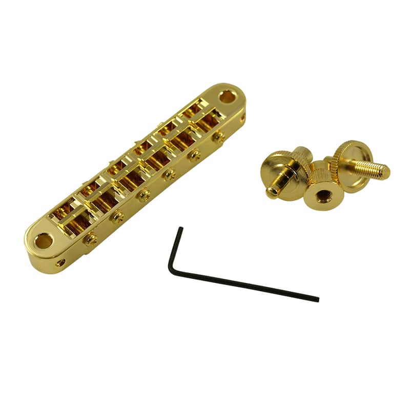 TonePros T3BP-G Locking Nashville Tune-O-Matic Bridge Gold image 1
