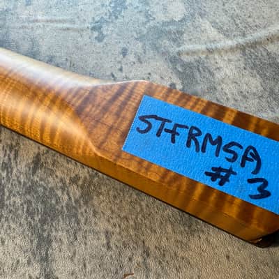 BMC Guitar 5AAAAA FLAME MAPLE Neck Strat® Stratocaster® 22 Fret Roasted With Rosewood Fingerboard Nitro Lacquer 9.5 Radius  STFRM5A #3 image 5