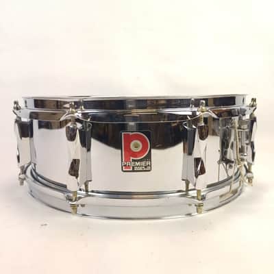 Premier 5x14"Snare Drum Chrome Steel Model 1005 8Lug England Everplay Vintage70s image 2