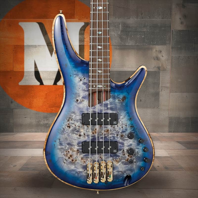 Ibanez SR Premium 4 String Electric Bass w/Bag - Cerulean Blue Burst (SR2600CBB) image 1