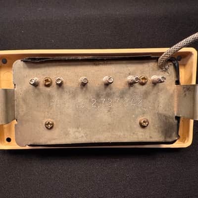 NOS Vintage Gibson Tim Shaw Humbucker Patent Number – Kalamazoo Era Double Cream – 8.87K Hot PAF Pickup image 5