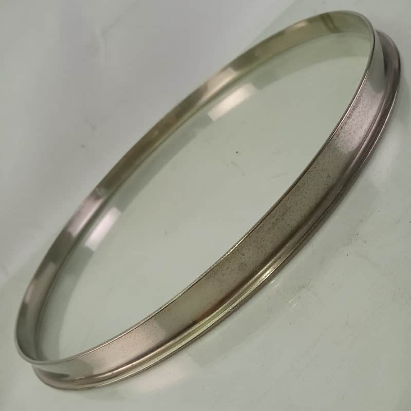 Slingerland 12" NOB Single-Flange Tom Drum Batter Rim/Hoop Brass Nickel Vintage image 1