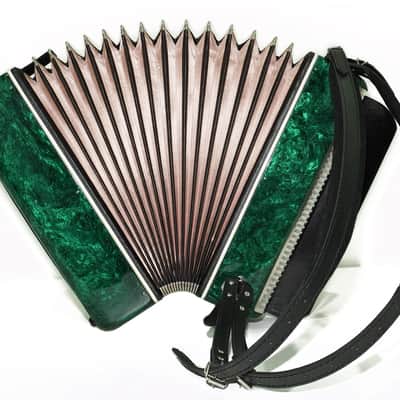 Tenor Bayan Ukraine Chromatic Button Accordion 100 Bass, New Straps and Case, Concertina Stradella B System, Harmonica in Tune, 2726 image 9