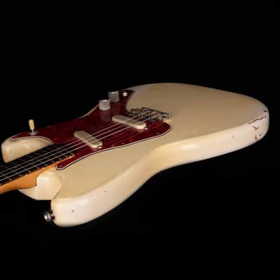 Vintage 1963 Fender Duo-Sonic Olympic White with OHSC image 18