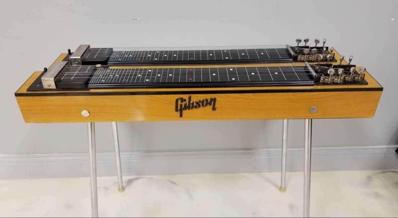 Gibson Double Neck Console Grand CG-520 Steel Guitar 1950s - Richly finished oak body image 1