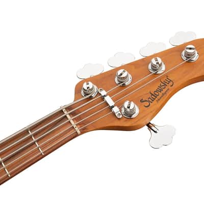 Sadowsky MetroExpress 21-Fret Vintage J/J Bass, Morado Fingerboard, 5-String - Solid Champagne Metallic High Polish image 8