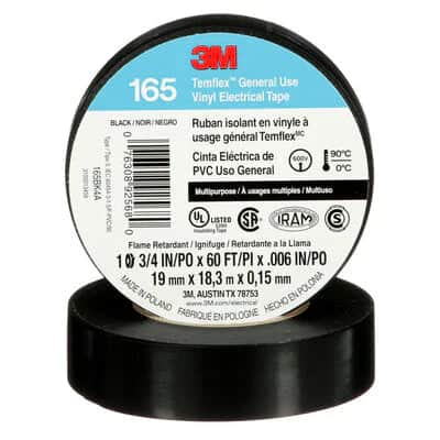 25 3M Temflex 1700/165 165 Economy Grade Vinyl Electrical Tape 3/4 in x 60 ft image 5