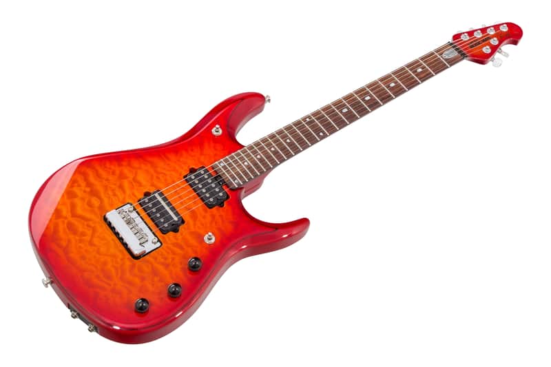 Music Man USA John Petrucci JP6 BFR QT CB - Cherry Burst Quilt - b