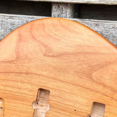 Warmoth Jazz Bass Body, Two Piece Light Alder, Oil Finish image 9