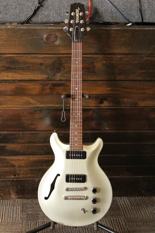 1999 USA Hamer Artist Vanguard Silver Sparkle ES Hollow w/Hardshell image 1