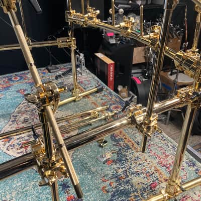 DW - 9000 Series 24k Gold-Plated Drum Rack System. Excellent! image 10