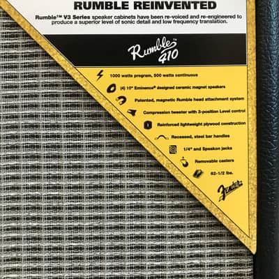 Fender Rumble 800 HD 800-Watt Bass Head and Fender Rumble 410 Bass Cabinet black and Silver image 2