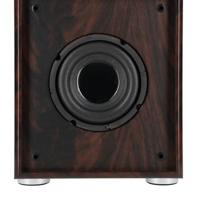 Rockville Rock Shaker Dark Wood 200w 6.5" Powered Home Theater Subwoofer Sub image 4