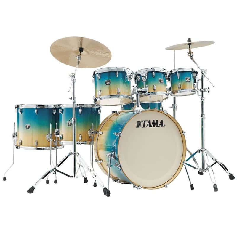 Tama Superstar Classic 7pc Drum Set Caribbean Lacebark Pine Fade image 1