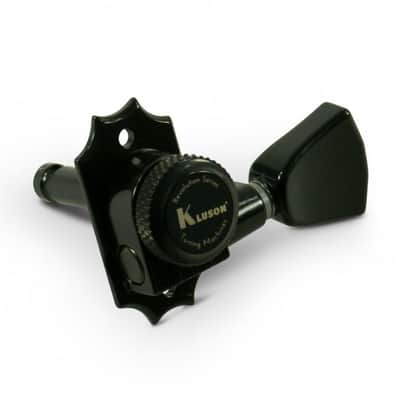 Kluson Locking Revolution Series G-Mount Non-Collared Tuning Machines, 3x3 KRGLNC-3-B image 1