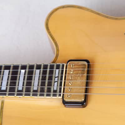 2001 HOFNER Jazzica Custom Archtop Guitar, Blonde Flamed Maple, w/Original Hofner Floating PUP, Hofner Hardshell Case image 15