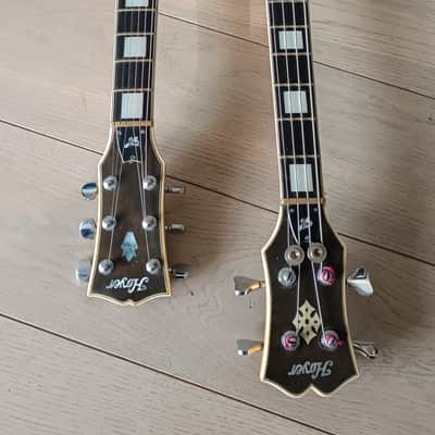 Hoyer Double Neck Bass and Guitar 1970s - Natural image 14