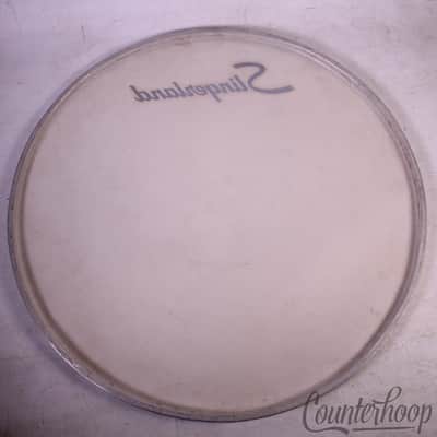 Slingerland 22"Bass Drum Head White Plastic Vintage 60s Script Logo Resonant USA image 3