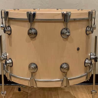 DW Collector's Series Pure Maple 14x22 Bass Drum Floor Tom in Natural Satin Oil with Chrome Hardware image 4