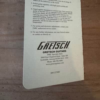 Gretsch OK Card Checklist 2000’s - NOS image 3