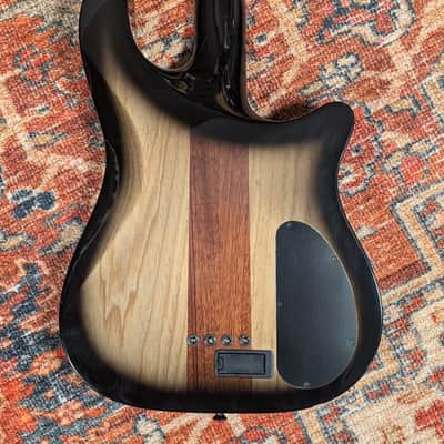 Carvin Semi-Acoustic Fretless Left Handed Bass, 2 Color Burst w/ohsc image 5