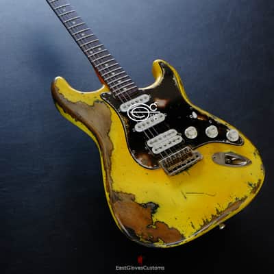 Fender Stratocaster HSS TV Yellow Heavy Aged Relic image 5