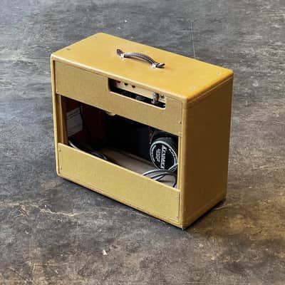 Kendrick CUSTOM ORDER 1x10”/1x12” Black Gold Harp Amp - Tweed image 3