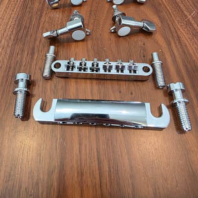 Generic Full Tune o Matic Kit w/HambuckersElectric Guitar Gibson LP/SG Style 2025 - Chrome image 2