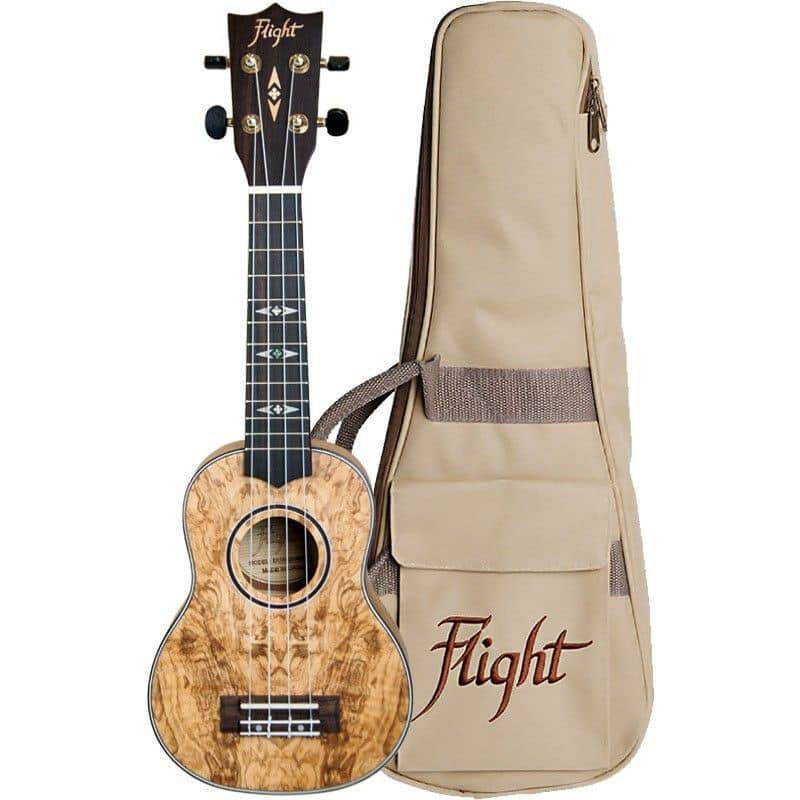 Kremona Flight Series DUS-410 Quilted Ash Soprano Size Ukulele with Bag - NEW image 1