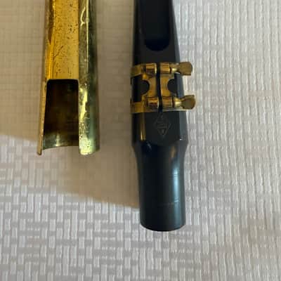 Vintage Meyer NY USA 5M Medium Chamber Baritone Sax Mouthpiece with matching Ligature and Cap image 2