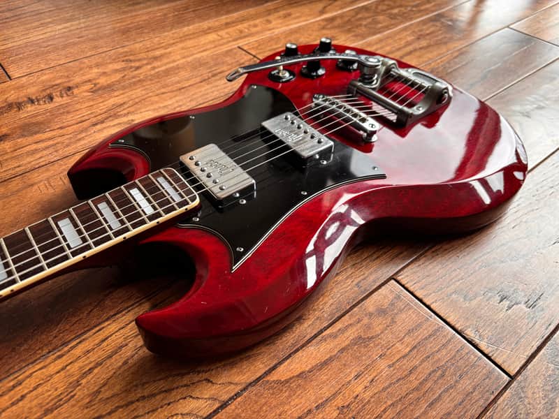 Vintage 1970s Greco SG 350T Electric Guitar Heritage Cherry w