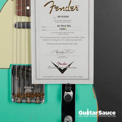 Fender Custom Shop 64 Telecaster Relic Aged 2024 - Sea foam Green (Cod.1840NG) image 11