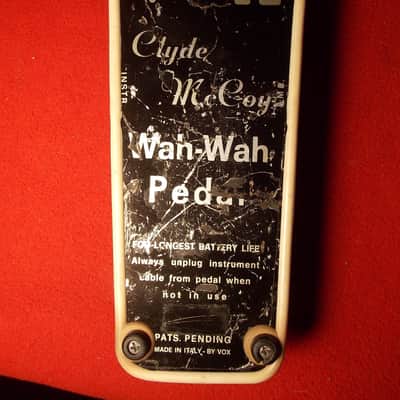 1967 Vox Clyde McCoy Script Wah Pedal with Original ICAR Pot,bag SOUNDS PERFECT! image 7