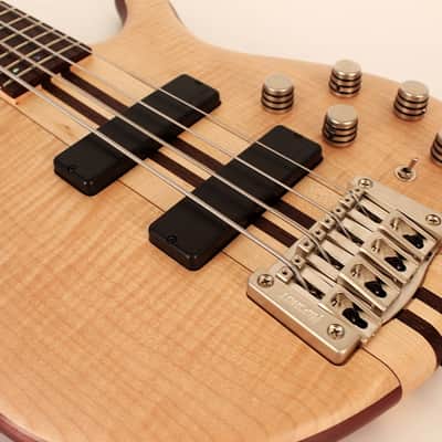 Cort A4PLUSFMMHOPN Artisan Series A4 Plus Bass Guitar. Open Pore Natural image 3