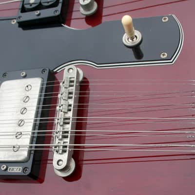 Burny  Jimmy Page Red RSG-140 Double Neck Guitar CIRCA 1992 Cherry Red image 11