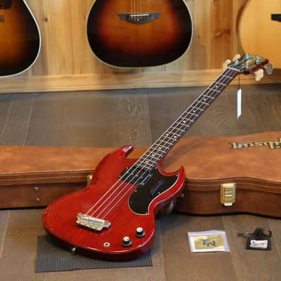 Vintage! 1962 Gibson EB-0 w/ OG Bakelite PUP Electric Bass Cherry Red + HSC image 1