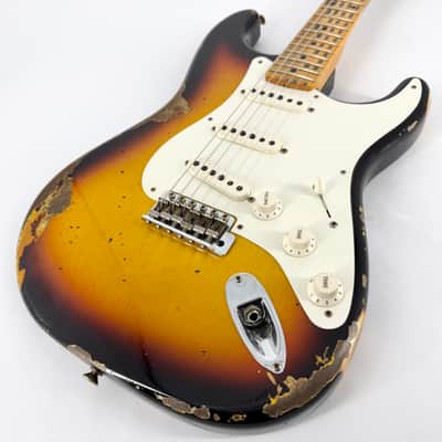 2023 Fender Custom Shop ’56 Heavy Relic Stratocaster – 3 Tone Sunburst image 2