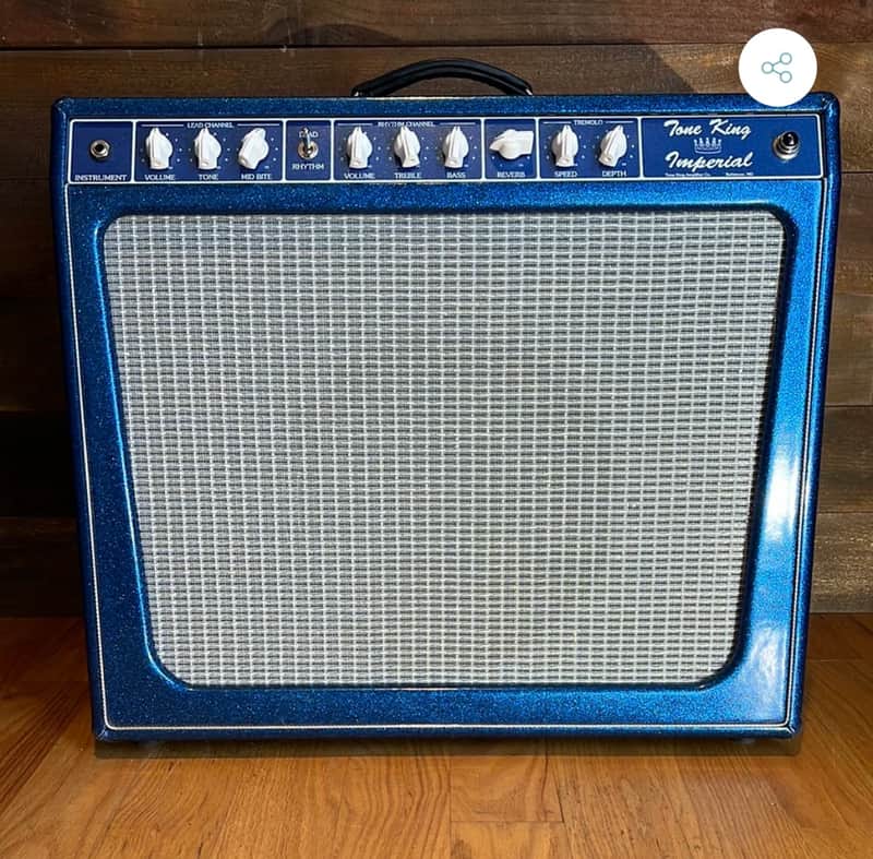 Tone King Imperial MKI 1x12 Combo Amp - 1990s Sparkle Blue Very Rare image 1